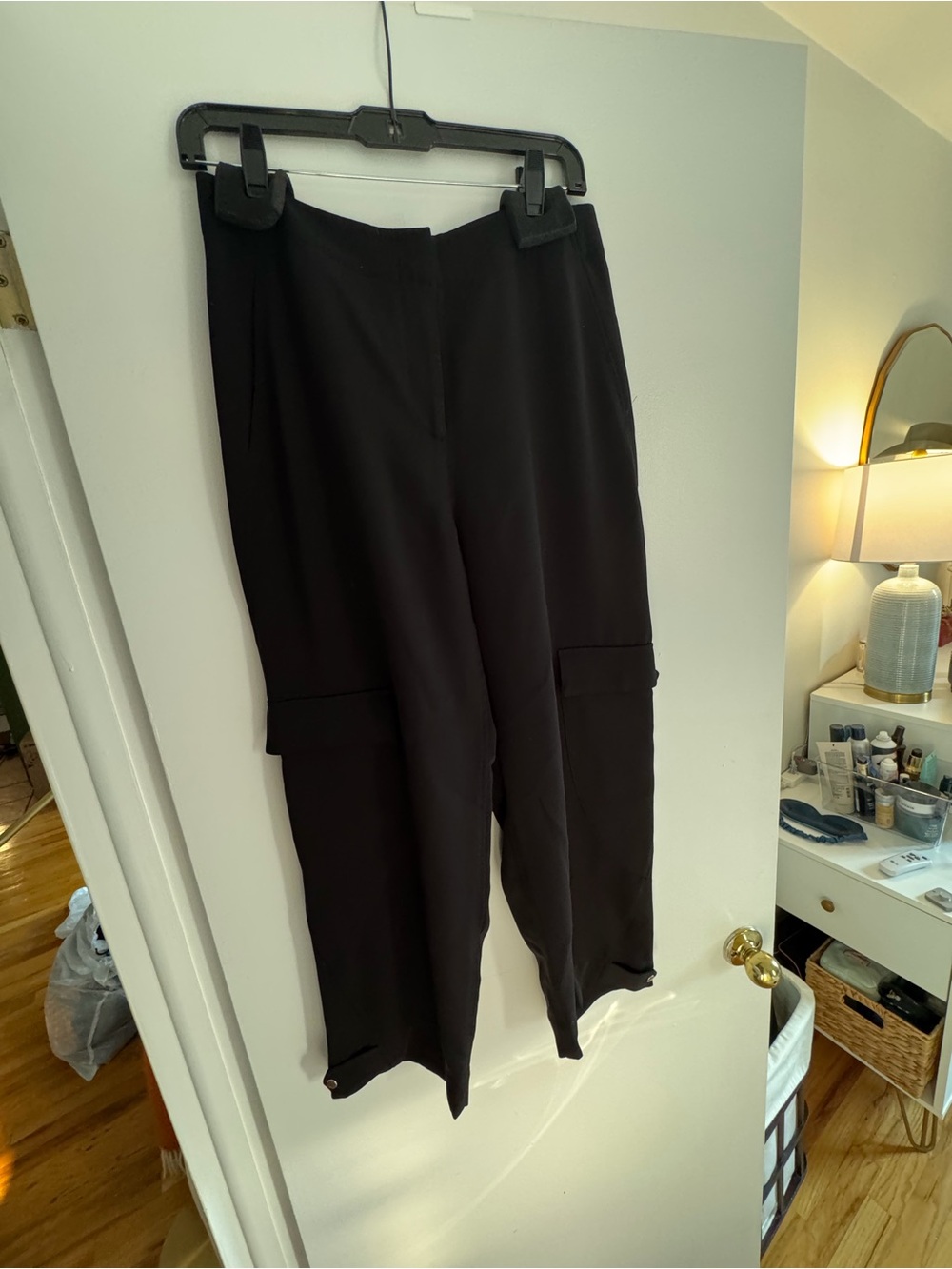 Club Monaco Black Cargo Track Pants